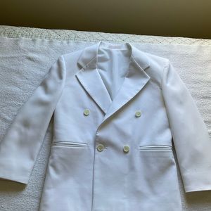 Boys White double breasted jacket-. INCLUDING A TIE!!